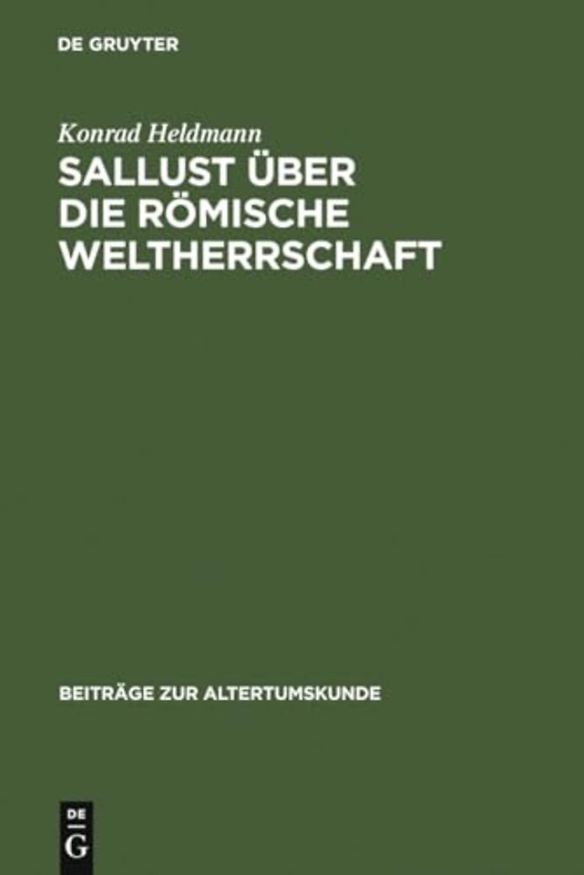 Sallust uber die romische Weltherrschaft