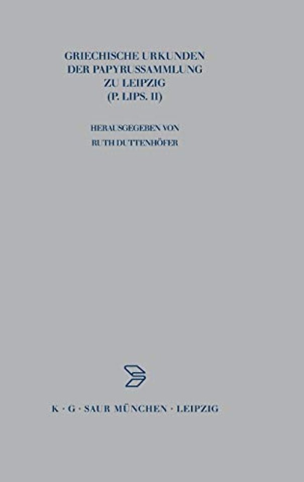 Griechische Urkunden Der Papyrussammlung Zu Leipzig