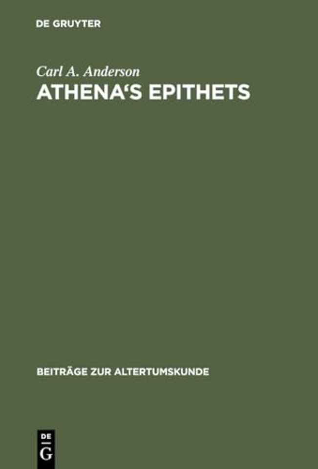 Athena`s Epithets – Their Structural Significance in Plays of Aristophanes
