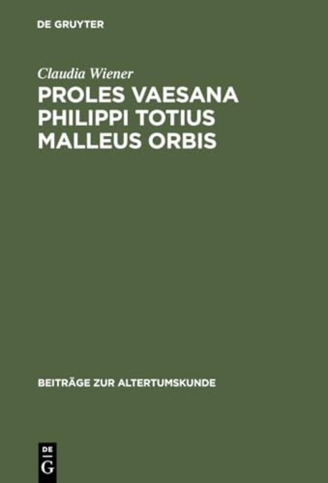 Proles vaesana Philippi totius malleus orbis – Die Alexandreis des Walter von Châtillon und ihre Neudeutung von Lucans Pharsalia im Sinne des typol