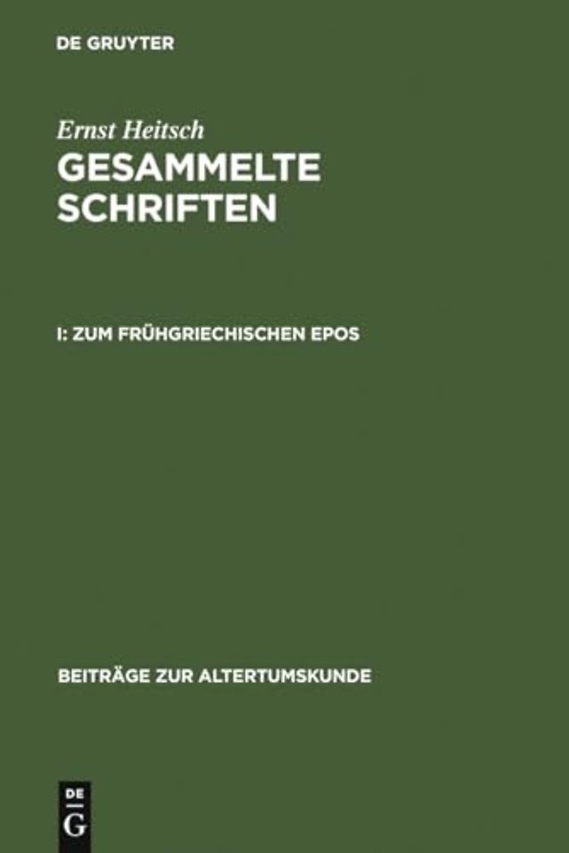 Zum frühgriechischen Epos