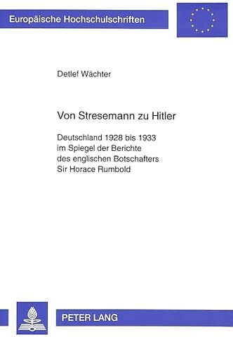 Von Stresemann zu Hitler