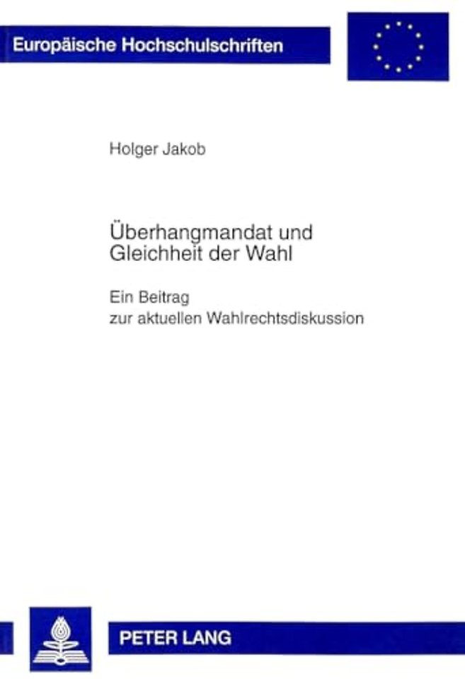 Ueberhangmandat und Gleichheit der Wahl