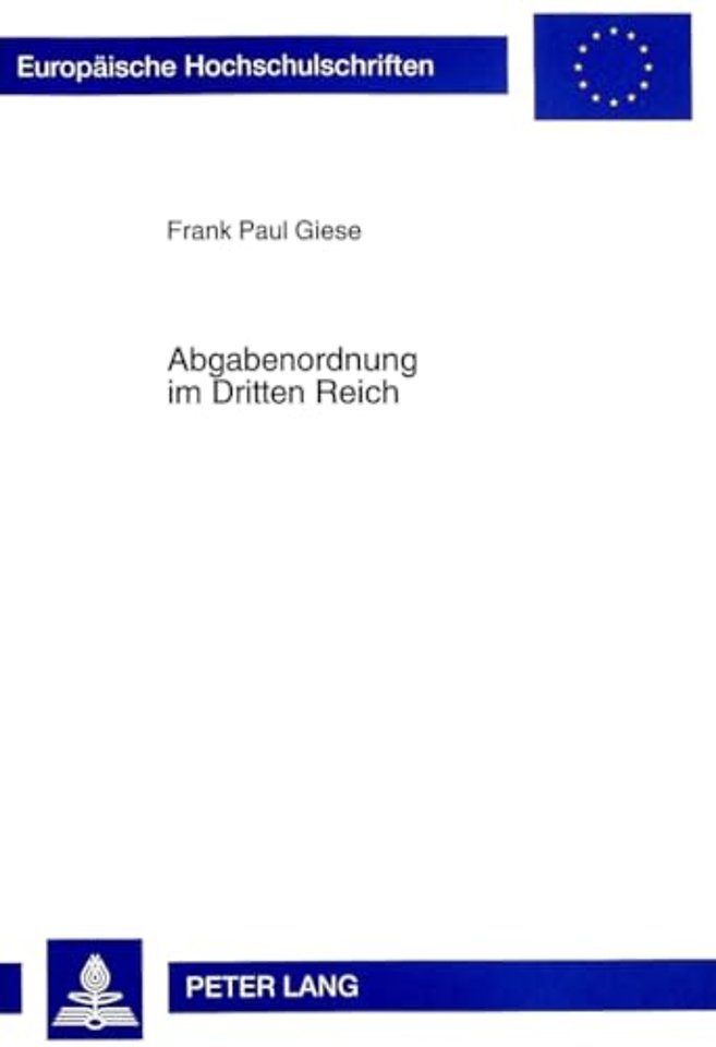 Abgabenordnung Im Dritten Reich