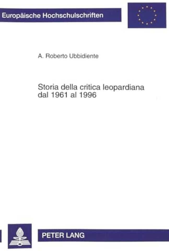 Storia della critica leopardiana dal 1961 al 1996
