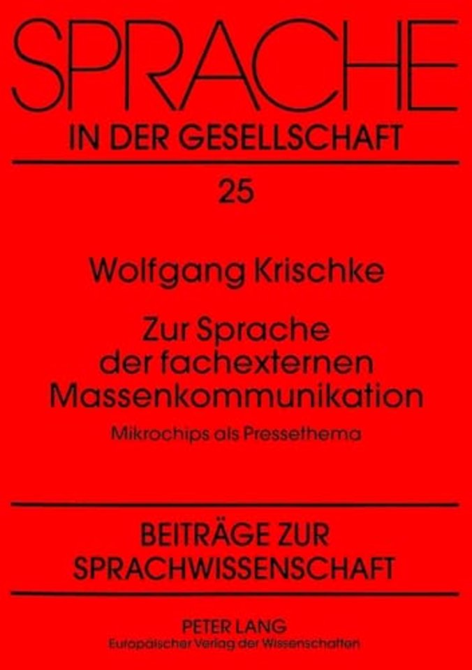 Zur Sprache der fachexternen Massenkommunikation