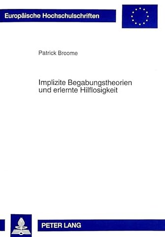 Implizite Begabungstheorien Und Erlernte Hilflosigkeit