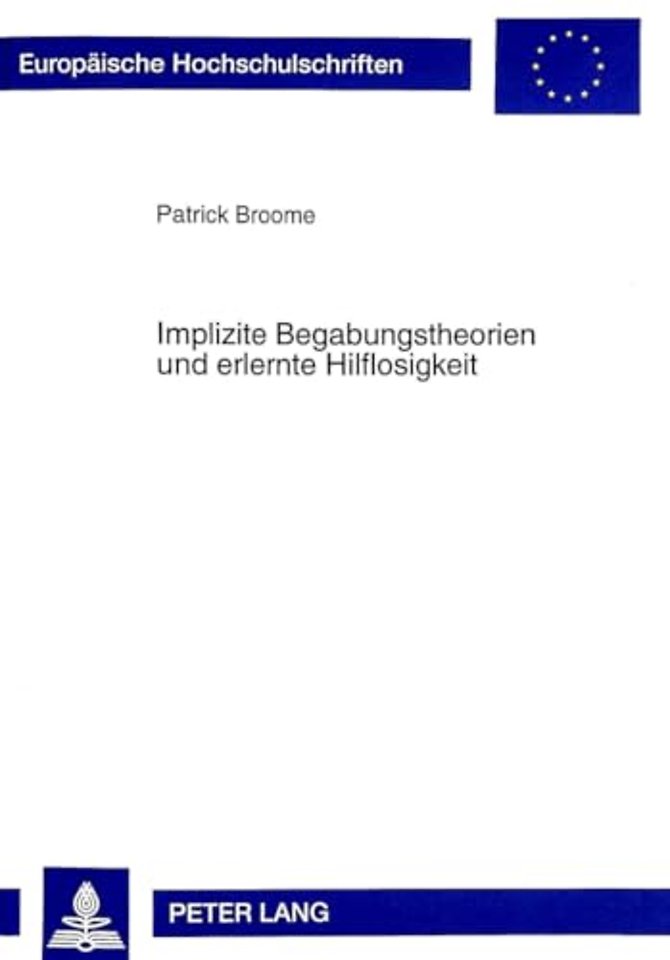 Implizite Begabungstheorien Und Erlernte Hilflosigkeit