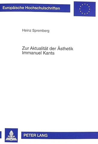 Zur Aktualitat Der Asthetik Immanuel Kants