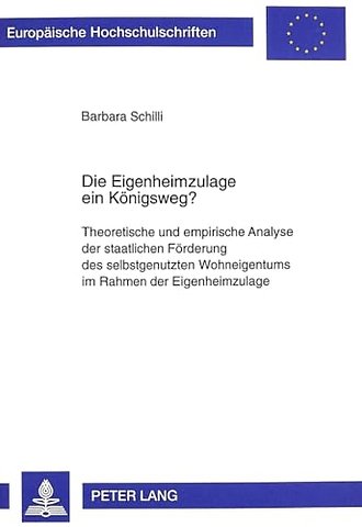 Die Eigenheimzulage Ein Koenigsweg?