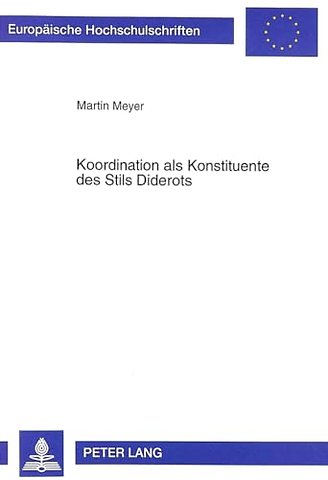 Koordination ALS Konstituente Des Stils Diderots