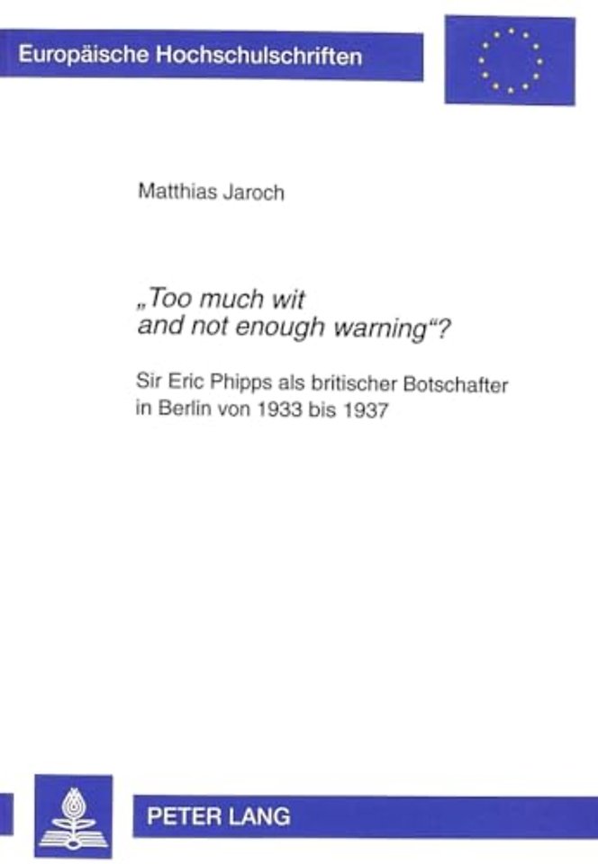 «Too much wit and not enough warning»?