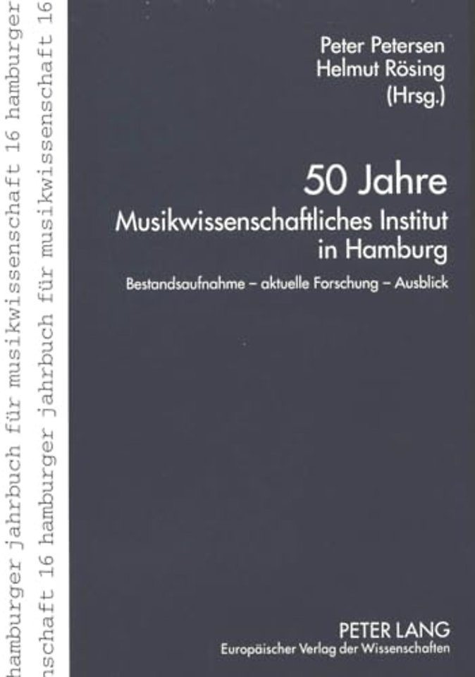 50 Jahre Musikwissenschaftliches Institut in Hamburg