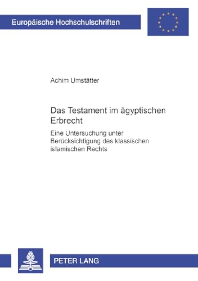 Das Testament im aegyptischen Erbrecht