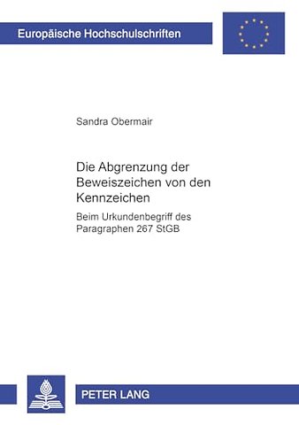 Die Abgrenzung Der Beweiszeichen Von Den Kennzeichen