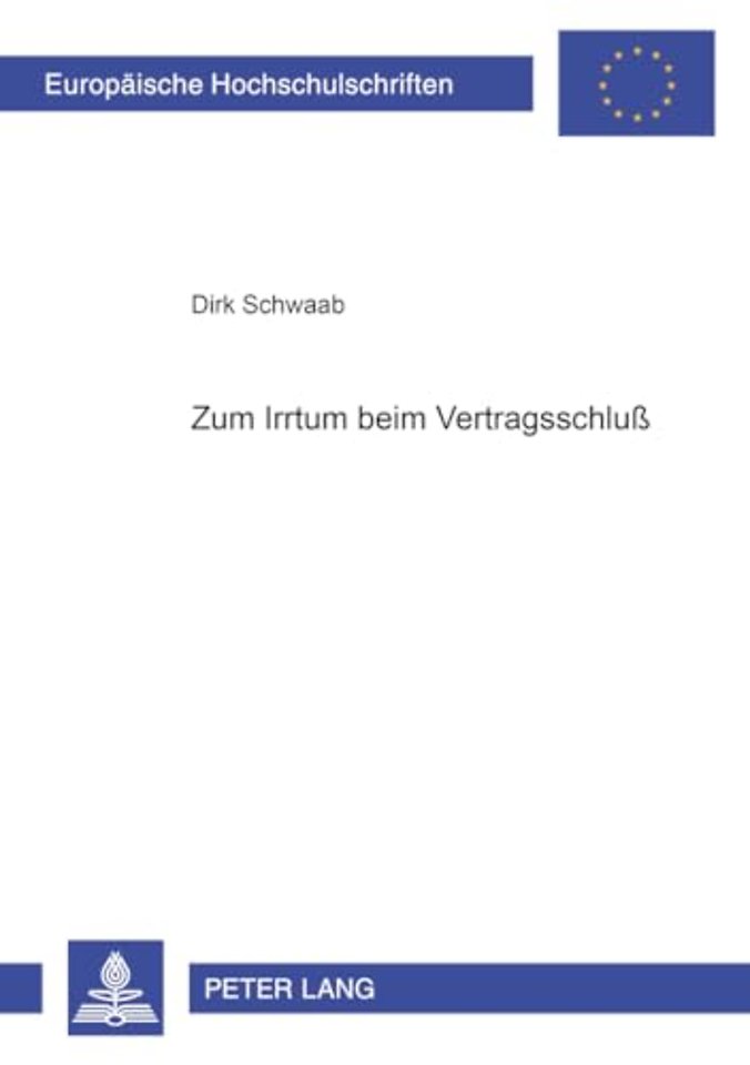Zum Irrtum beim Vertragsschlu