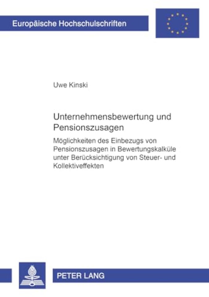 Unternehmensbewertung Und Pensionszusagen