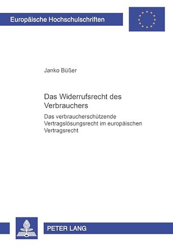 Das Widerrufsrecht Des Verbrauchers