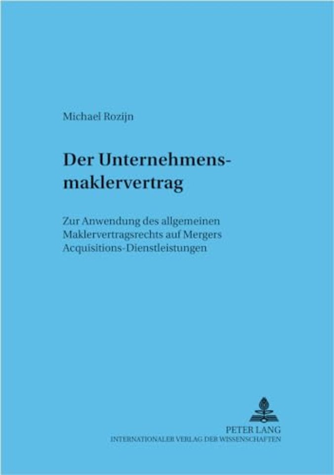 Der Unternehmensmaklervertrag