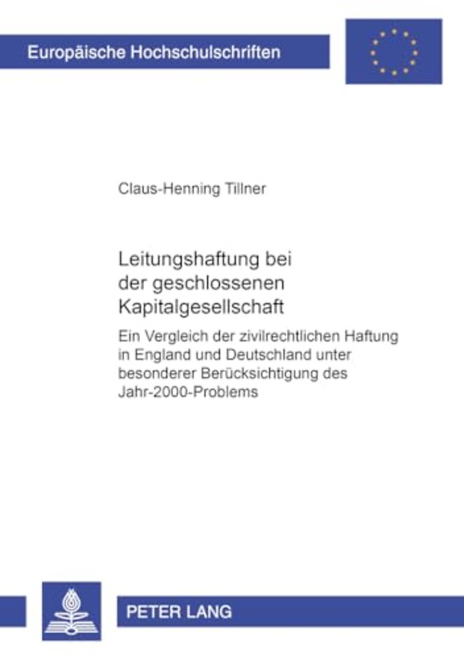 Leitungshaftung Bei Der Geschlossenen Kapitalgesellschaft