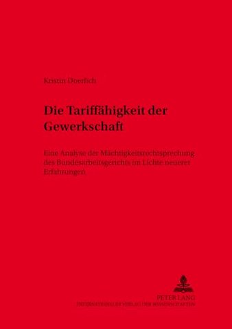 Die Tariffaehigkeit Der Gewerkschaft