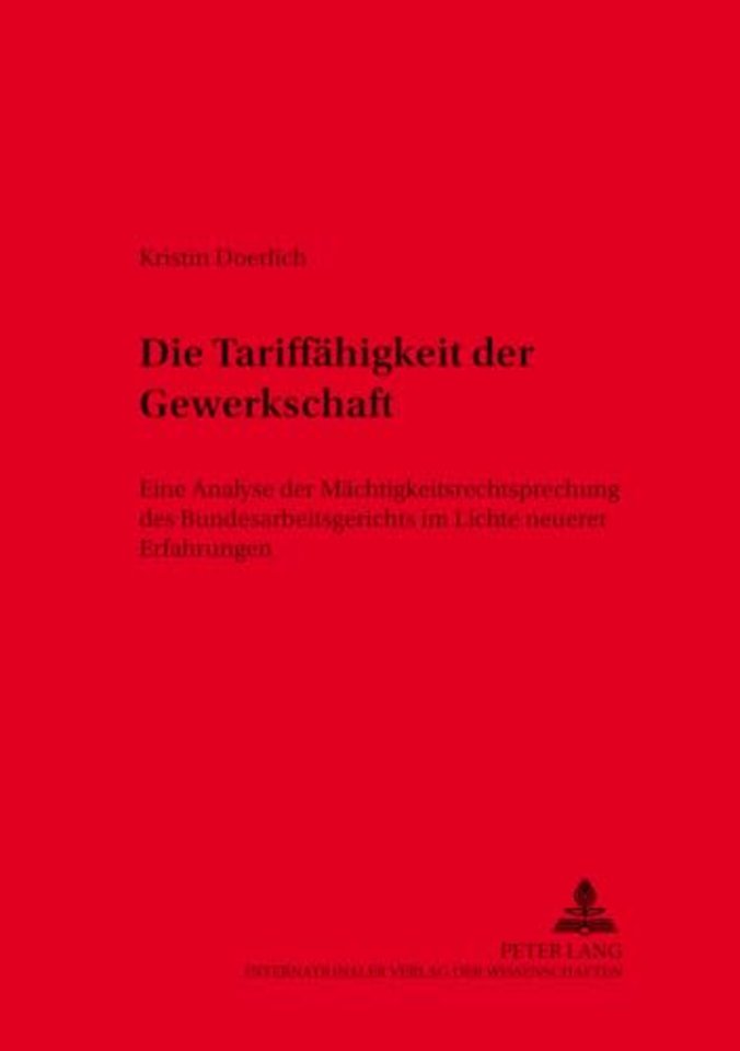 Die Tariffaehigkeit Der Gewerkschaft