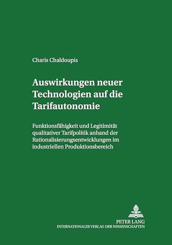 Auswirkungen Neuer Technologien Auf Die Tarifautonomie