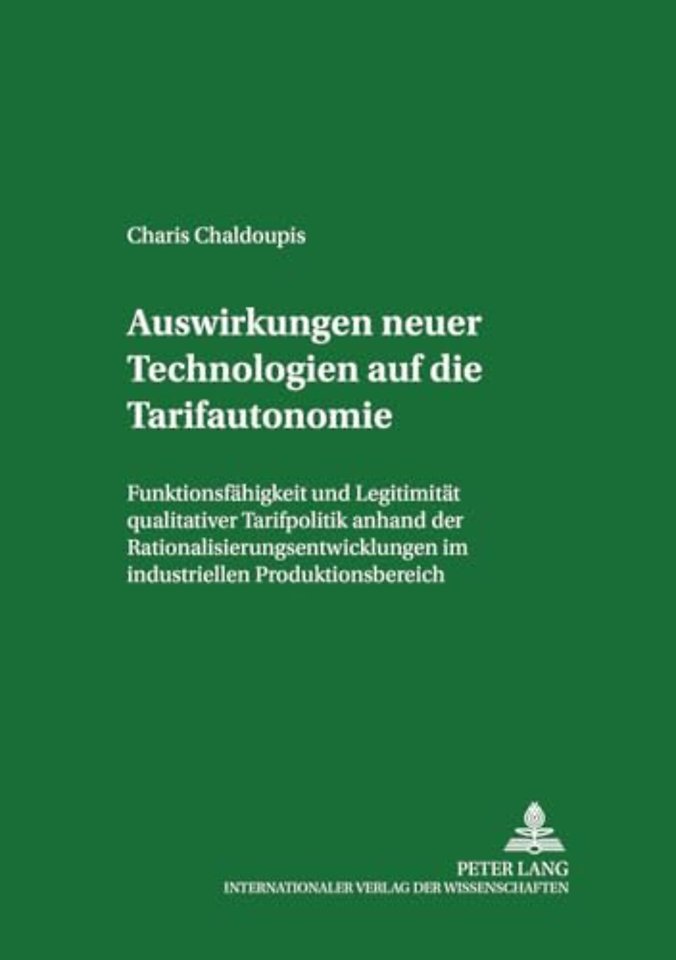 Auswirkungen Neuer Technologien Auf Die Tarifautonomie