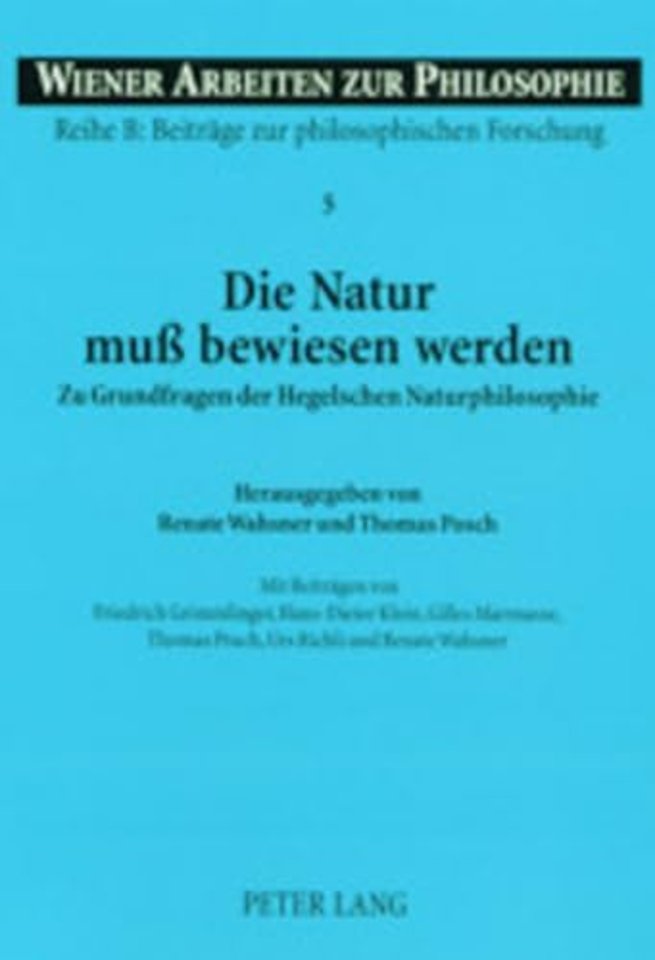 Die Natur Muß Bewiesen Werden