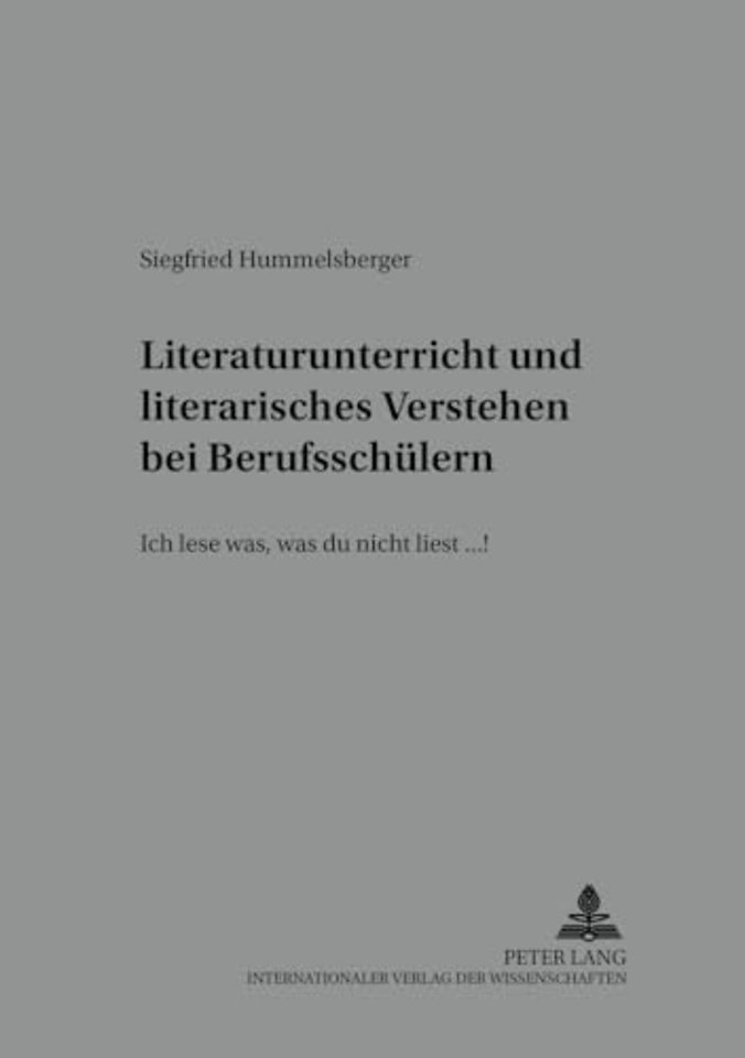Literaturunterricht Und Literarisches Verstehen Bei Berufsschuelern