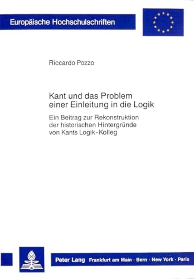 Kant und das Problem einer Einleitung in die Logik