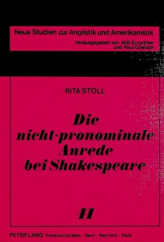 Die Nicht-Pronominale Anrede Bei Shakespeare