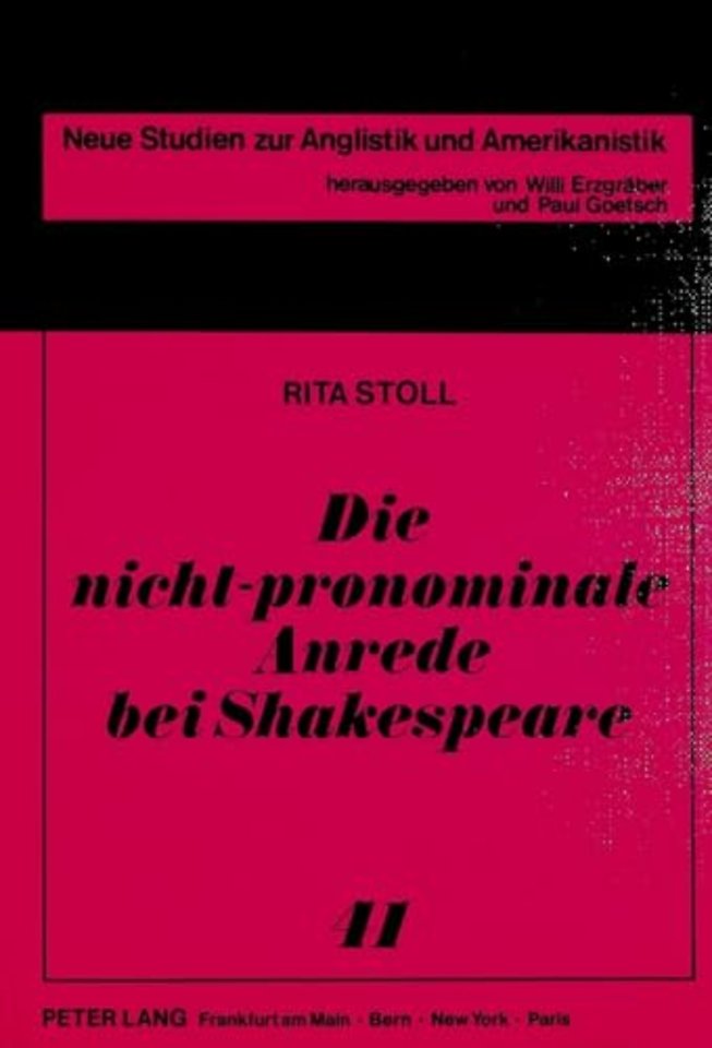 Die Nicht-Pronominale Anrede Bei Shakespeare