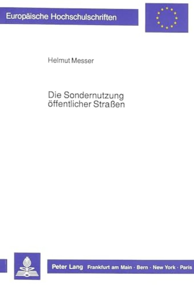 Die Sondernutzung oeffentlicher Straen
