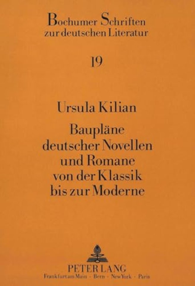 Bauplaene Deutscher Novellen Und Romane Von Der Klassik Bis Zur Moderne