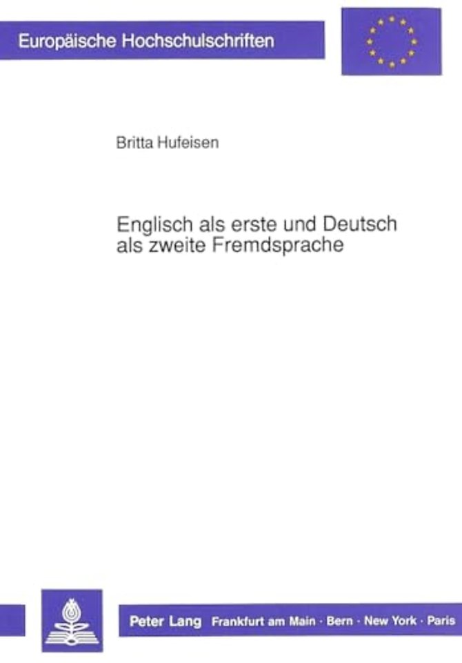 Englisch ALS Erste Und Deutsch ALS Zweite Fremdsprache