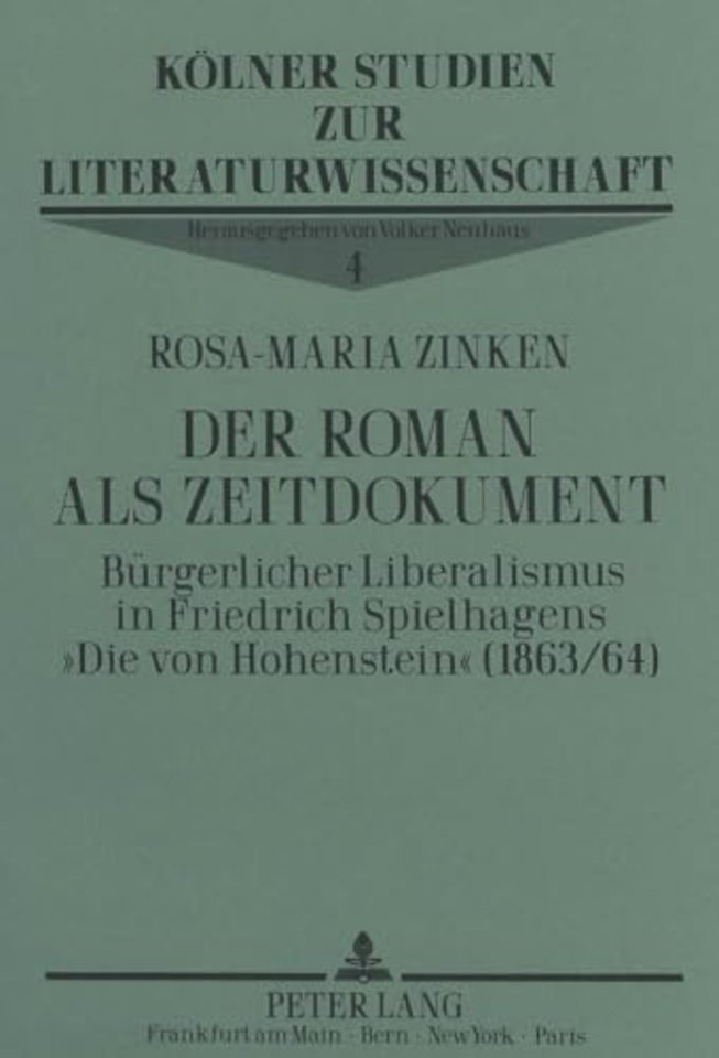 Der Roman ALS Zeitdokument