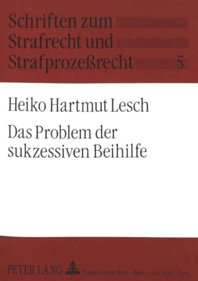 Das Problem der sukzessiven Beihilfe