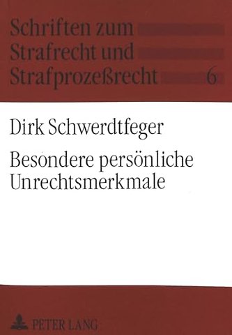 Besondere persoenliche Unrechtsmerkmale