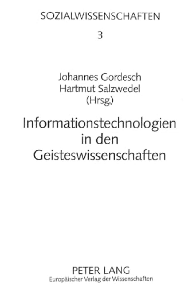 Informationstechnologien in Den Geisteswissenschaften