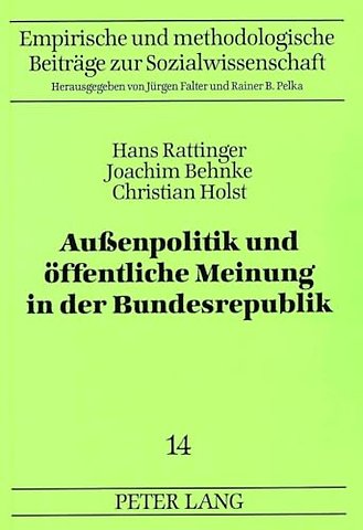 Auenpolitik und oeffentliche Meinung in der Bundesrepublik