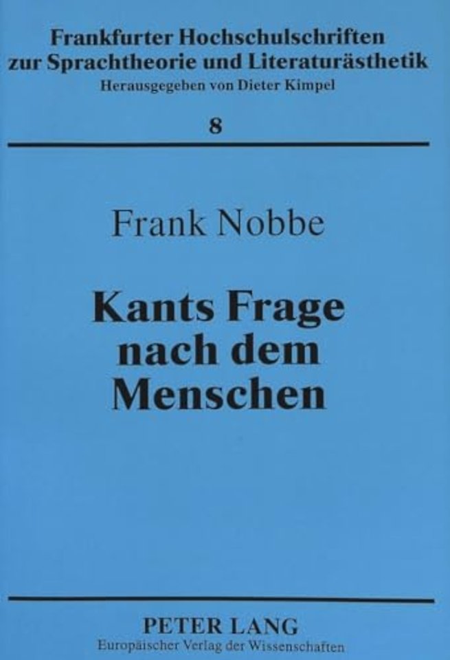 Kants Frage nach dem Menschen