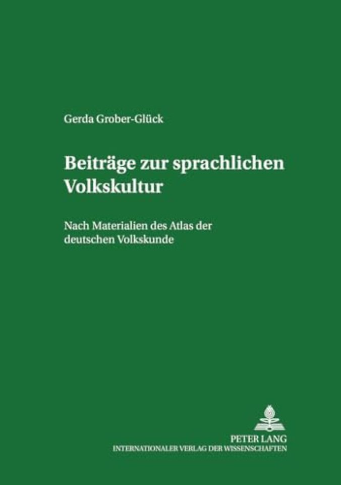 Beitraege Zur Sprachlichen Volkskultur