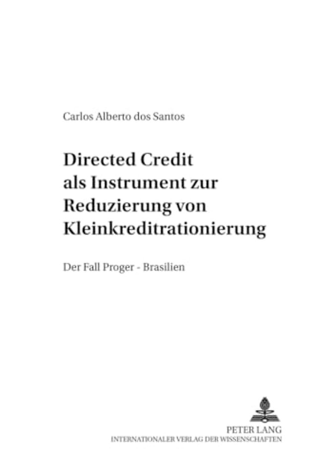 Directed Credit ALS Instrument Zur Reduzierung Von Kleinkreditrationierung?