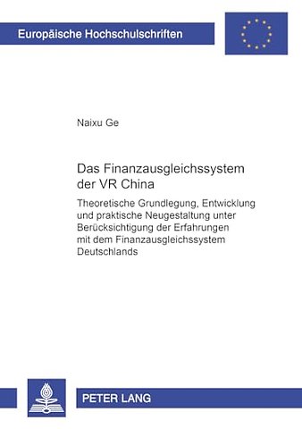 Das Finanzausgleichssystem Der VR China