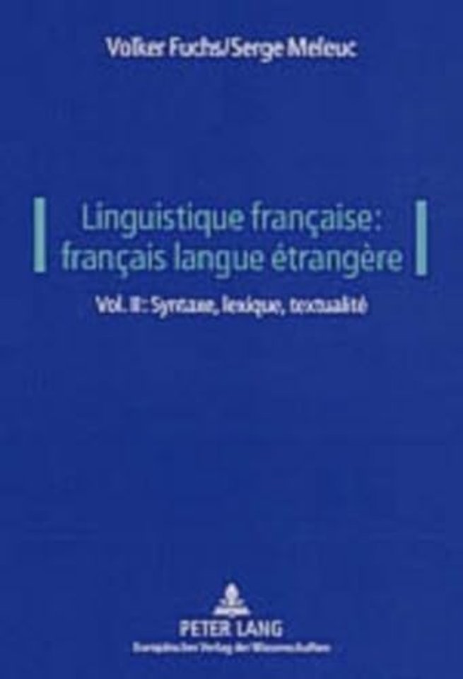 Linguistique francaise: francais langue etrangere