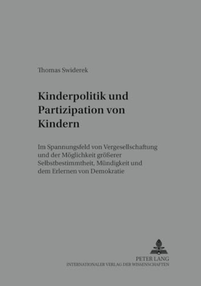Kinderpolitik Und Partizipation Von Kindern