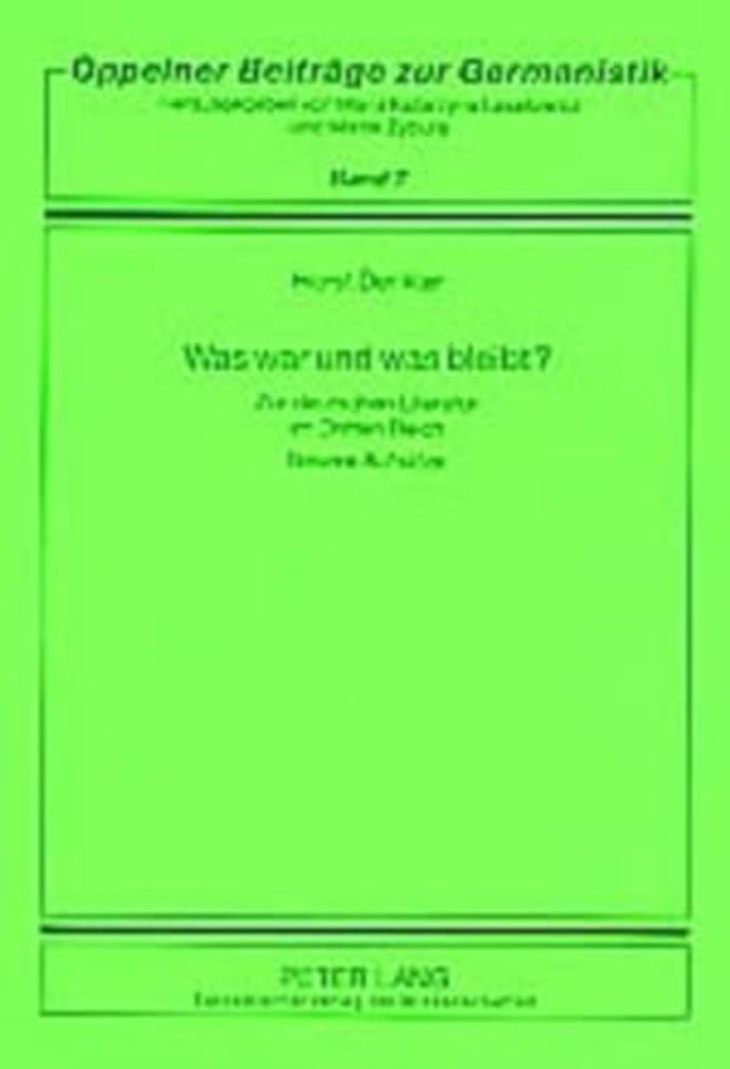 Was war und was bleibt?