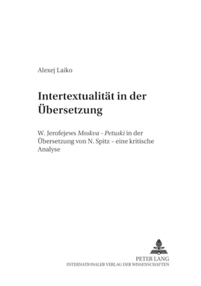 Intertextualitaet in der Uebersetzung