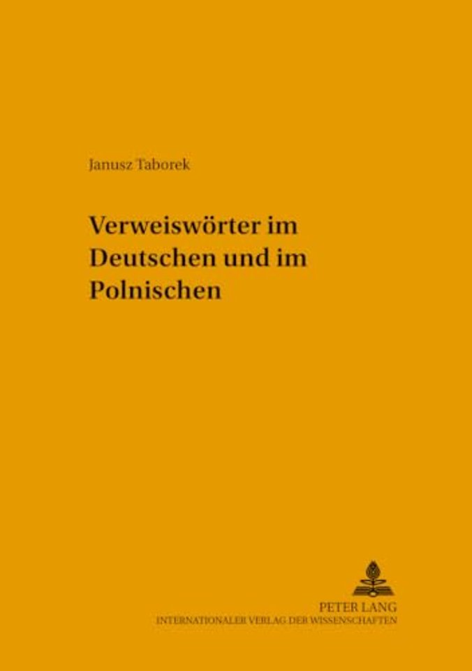 Verweiswoerter Im Deutschen Und Im Polnischen